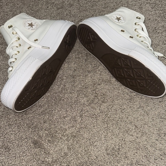 Converse Cream High-Top Sneakers - Picture 7 of 8